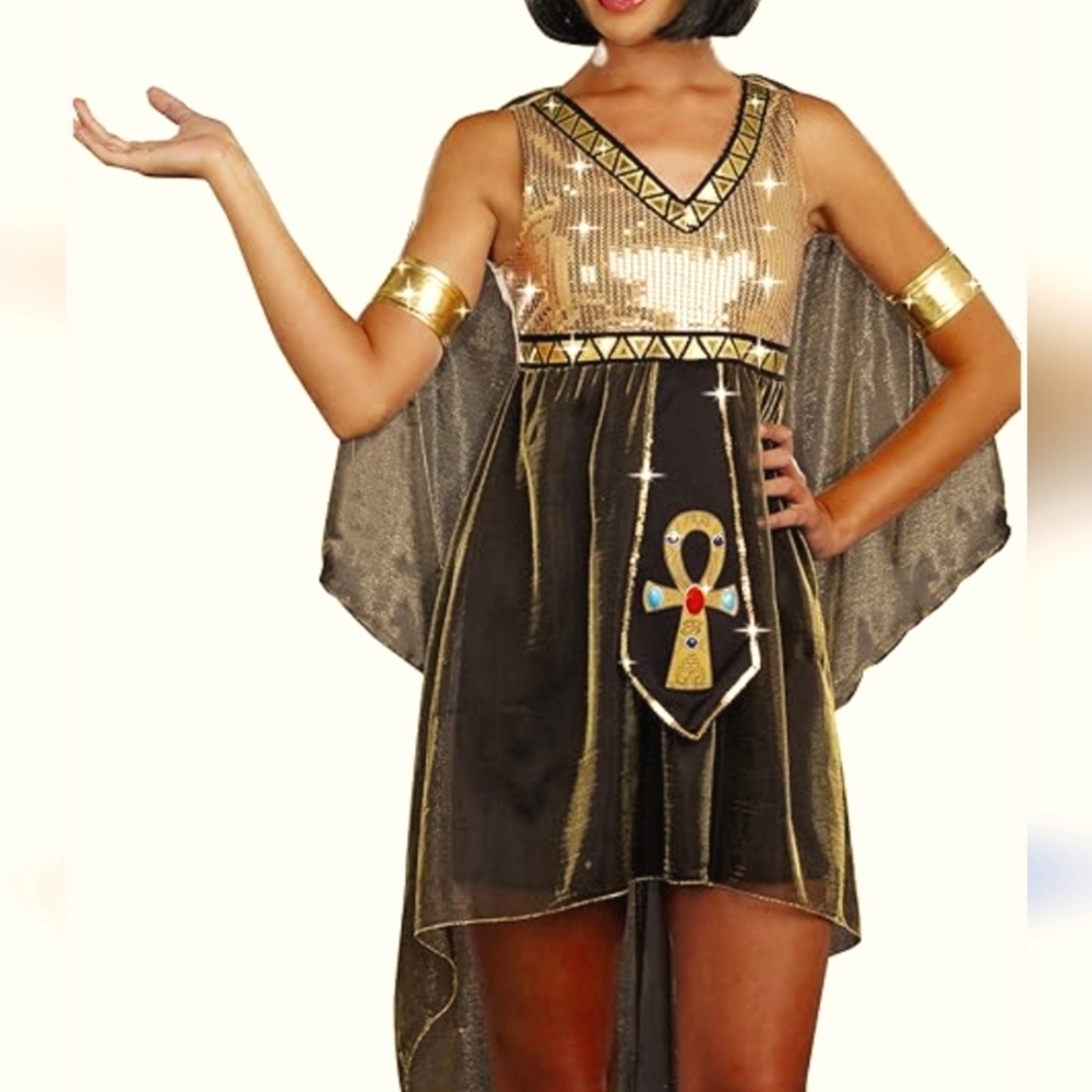 Dream Girl Jewel of the Nile Cleopatra Costume Jrs Small size 3-5